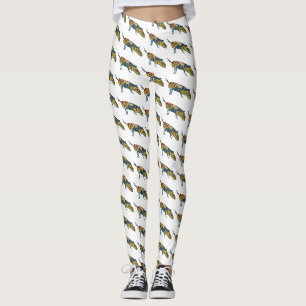 Leggings Illustration de la caricature de la sauterelle en 