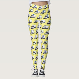 Leggings Illustration de la caricature du camion-boîte