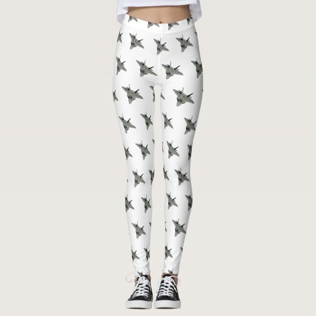 Leggings Illustration de l'avion de chasse (Devant)