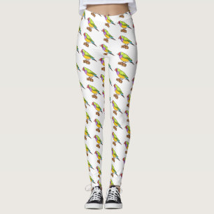 Leggings Illustration de l'oiseau de taille gouldienne