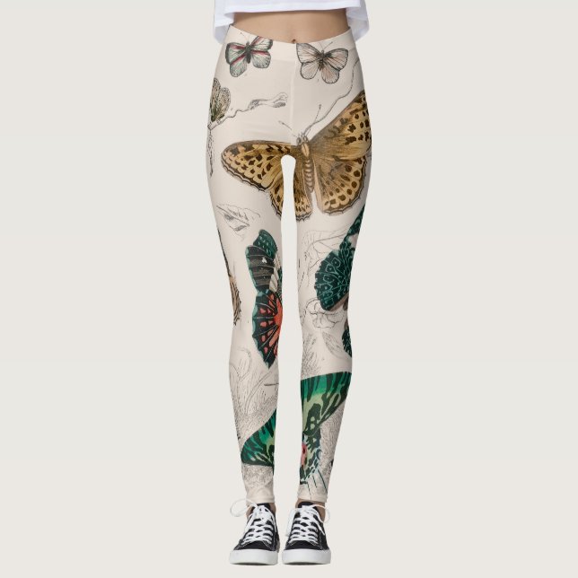 Leggings Illustration de papillon antique : 1820 Orfèvre (Devant)