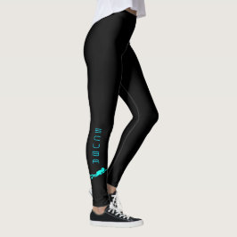 LEGGINGS ILLUSTRATION DE PLONGEUR AUTONOME DE TURQUOISE