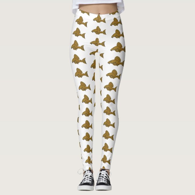 Leggings Illustration de poisson Pleco (Devant)