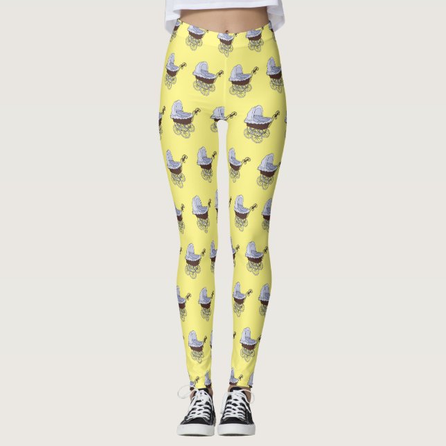 Leggings Illustration de poussette (Devant)