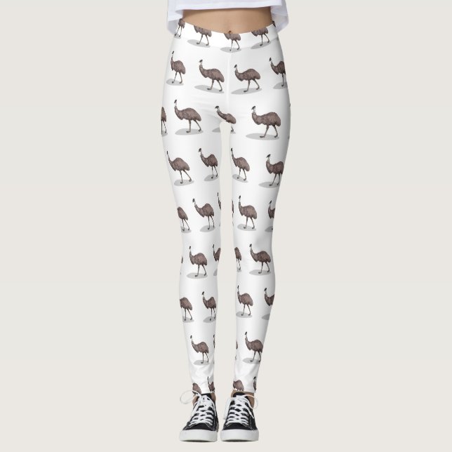 Leggings Illustration d'Emu bird (Devant)