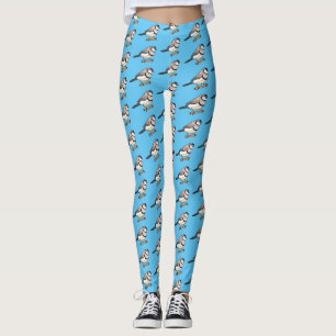 Leggings Illustration d'oiseau à deux barreaux