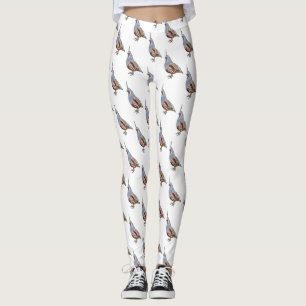 Leggings Illustration d'oiseau de caille de montagne