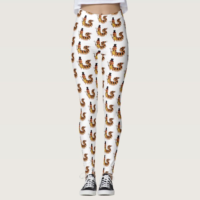 Leggings Illustration drôle de dessin animé centipede (Devant)