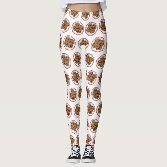 Leggings Illustration du cookie de puce à chocolat (Devant)