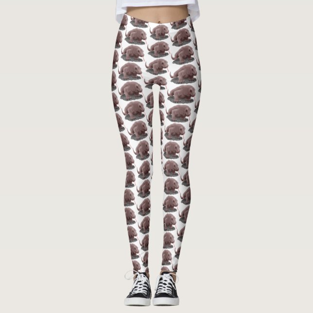 Leggings Illustration du dragon de Komodo (Devant)