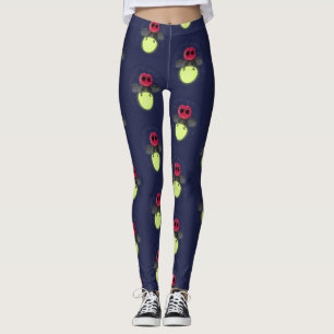 Leggings Illustration d'une luciole à éclair mignon