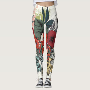 Leggings Illustration Fleur