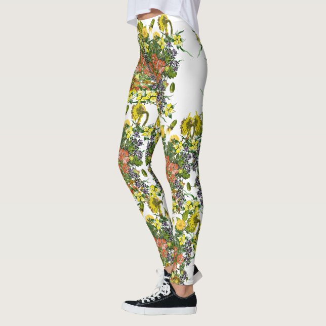 Leggings Illustrations florales (Gauche)