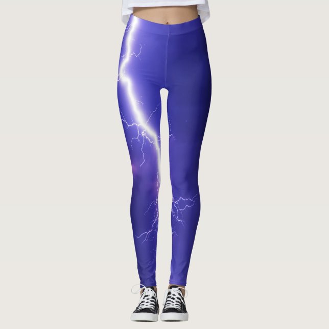 Leggings im blauen Nachthimmel-Stil (Vorderseite)