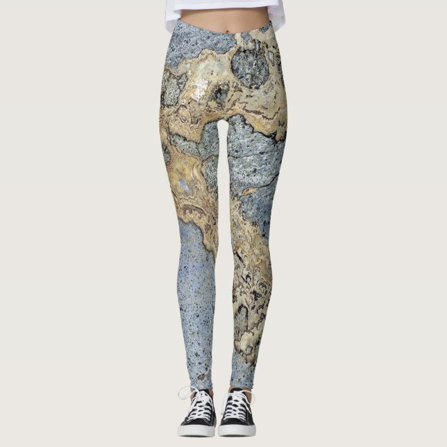 Leggings im Marmorstil (Vorderseite)