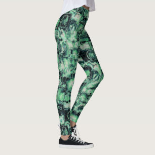 Leggings Image Abstraite en mosaïque sculptée dans les tons