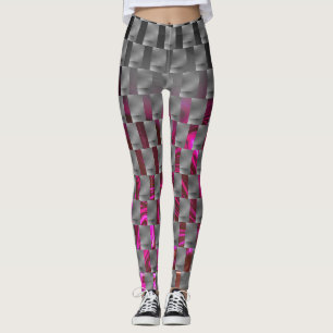 Leggings Image pointillée sur plaques grises ou formes rect