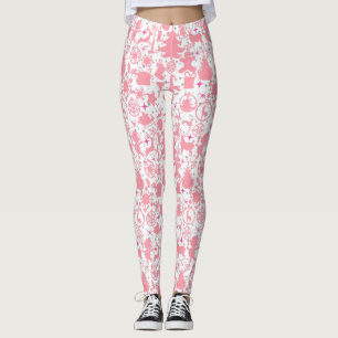 Leggings Images de Noël en rose