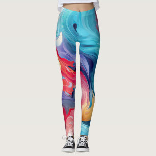 Leggings Imaginaire abstrait coloré