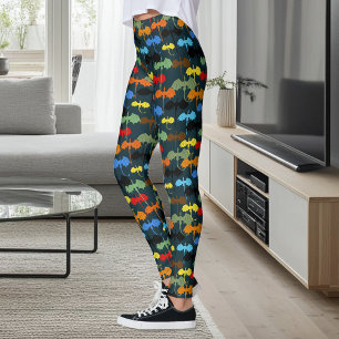 Leggings Imaginaire de vol de l'aile Dragon Blue