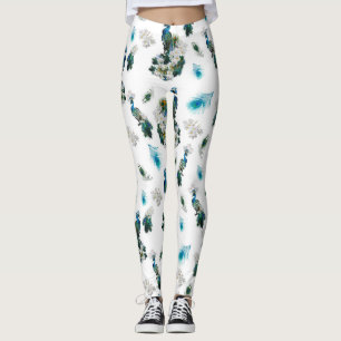Leggings Imaginaire Royal-Peacocks blanc et bleu