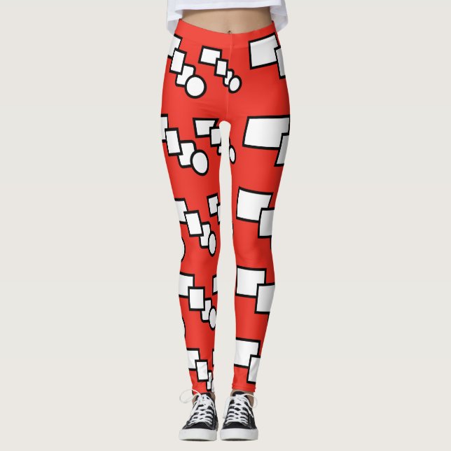 Leggings Impression à motif moderne (Devant)