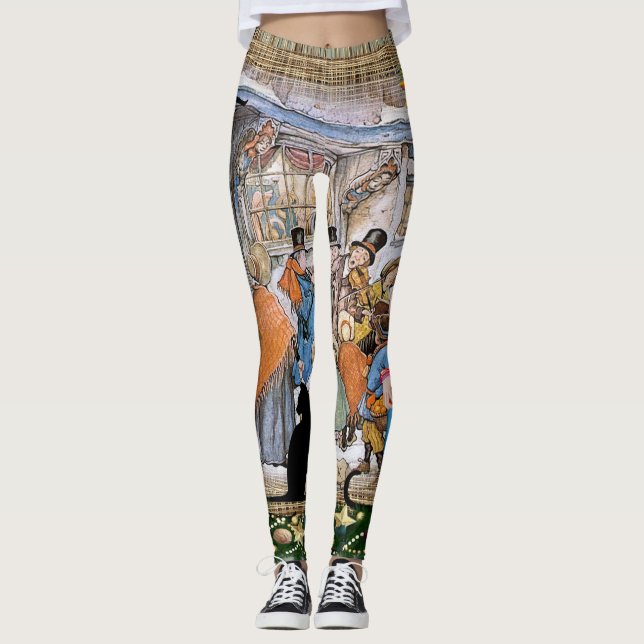 Leggings Impression artistique Vintage (Devant)