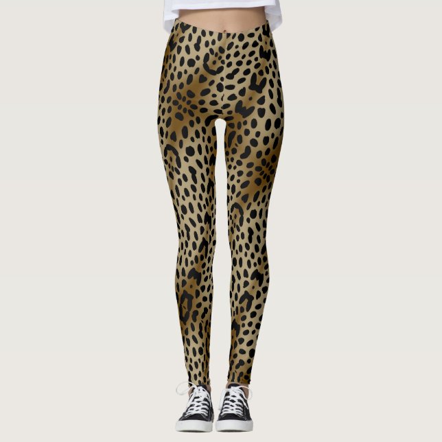 Leggings Impression de Cheetah naturel (Devant)
