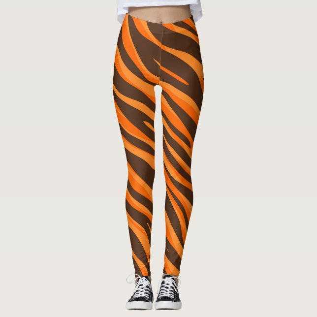 Leggings Impression de fourrure de tigre (Devant)