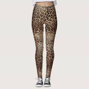 Leggings Impression de la peau du léopard