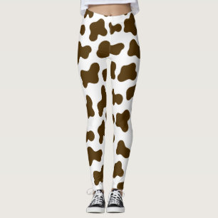 Leggings Impression de la vache Brown
