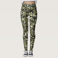 Impression de motif de camouflage vert noir crème