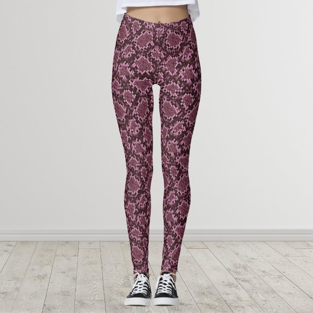 Leggings Impression de serpent rose (Créateur téléchargé)