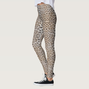 Leggings Impression élégante et stylée de fourrure de léopa