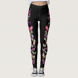 Leggings Impression florale de pastel de marguerites et de