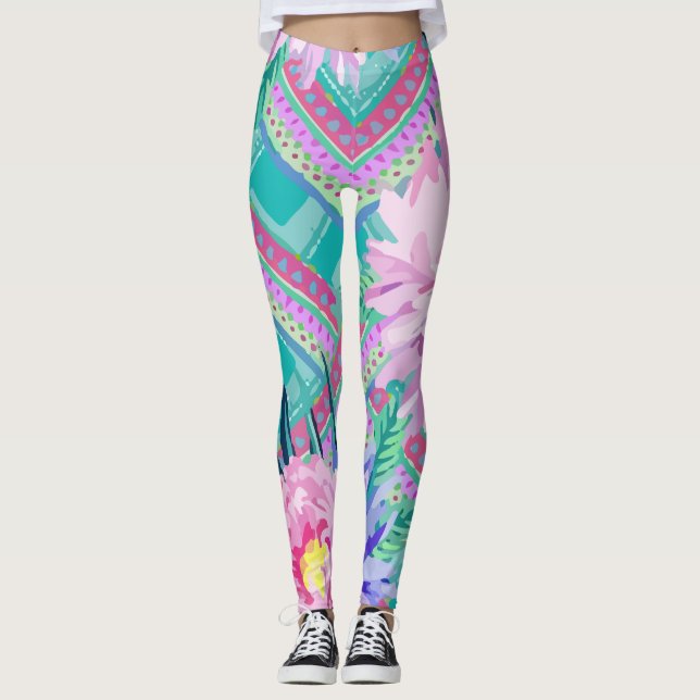 Leggings Impression Tribal Aztec (Devant)