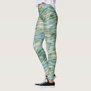 Leggings Impression turquoise Gold Zebra