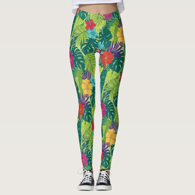 Leggings Impression Vibrations d'Île (Devant)