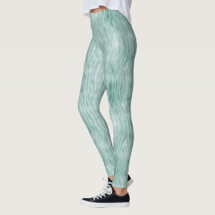 Leggings Impression zèbre de menthe