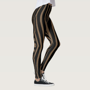 Leggings Impression zébrée Brown et noire