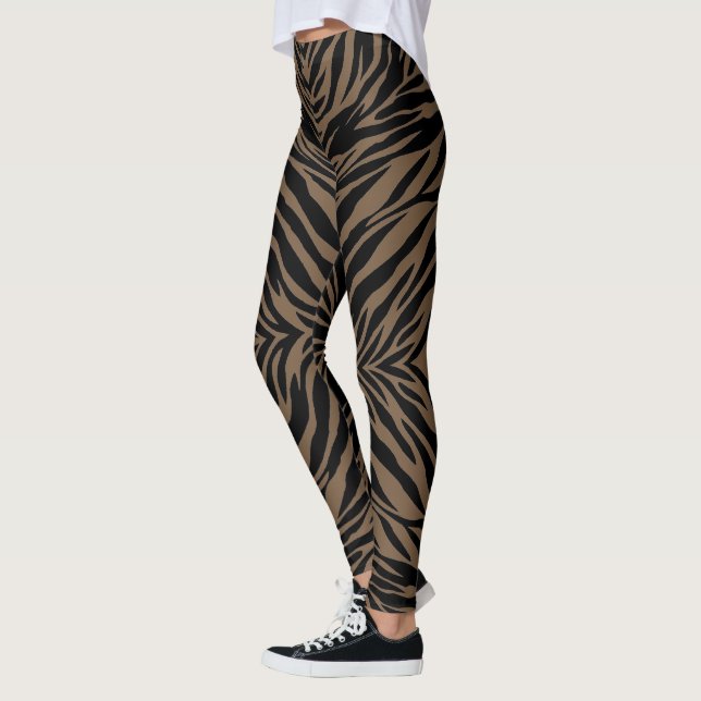 Leggings Impression zébrée Brown et noire (Gauche)