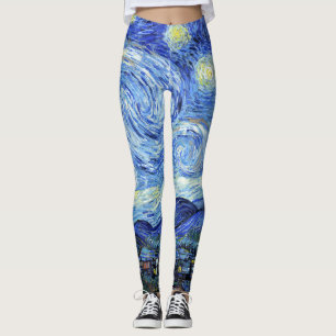 Leggings Impressionnisme de nuit Van Gogh Starry Imprimer l