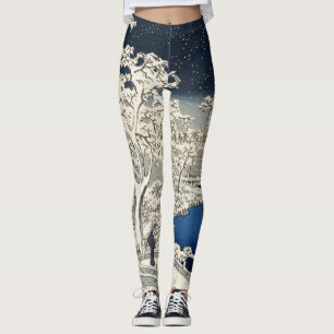 Leggings IMPRIMANTE JAPONAISE DE LA NEIGE TOMBANT DES Leggi