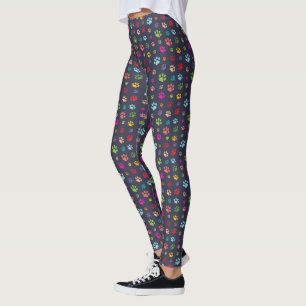 Leggings Imprimantes PawPrints toutes-dessus colorées