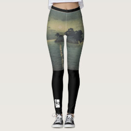 LEGGINGS IMPRIMER JAPONAIS JAPONAIS EN BOIS