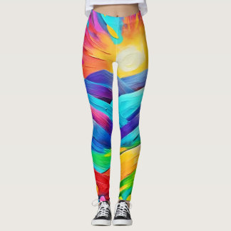 Leggings Imprimer l'art de Sunset Mountain
