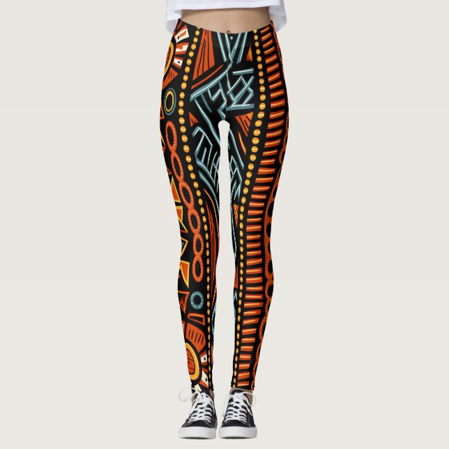 Leggings Imprimerie africaine (Devant)
