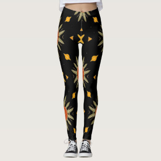 Leggings imprimés géométriques terracotta soleil b