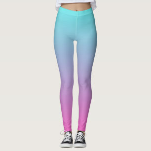 Leggings in den Farben Blau und Rosa
