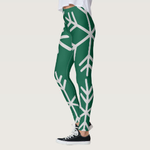 Leggings in dunkelgrüner Hoch-Taille